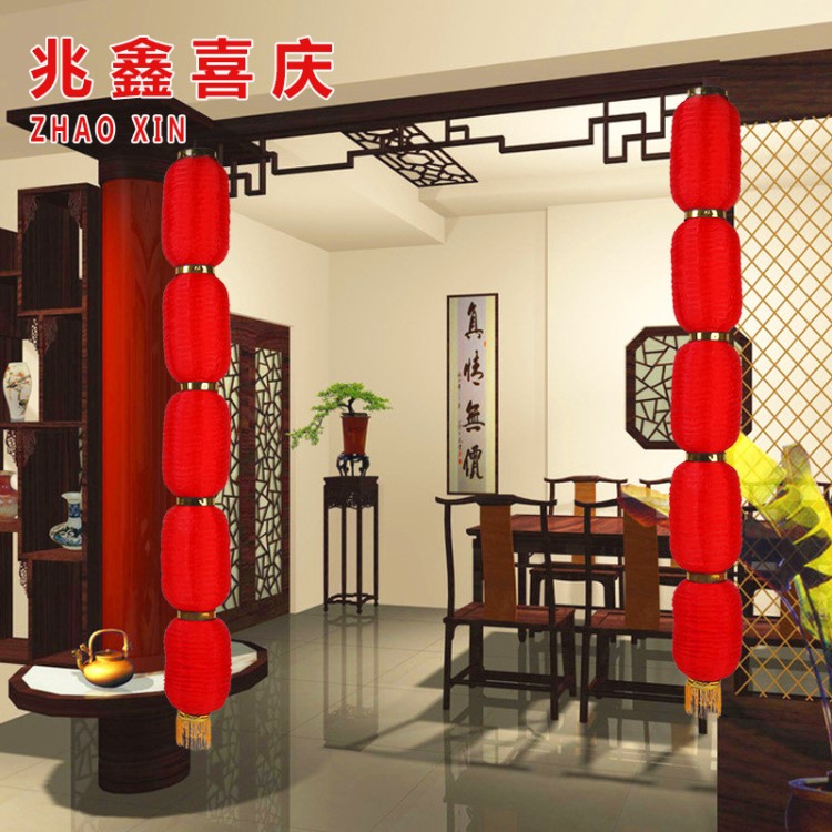 婚慶紅燈籠 現(xiàn)貨批發(fā)絲綢禮品贈品手工戶外連串燈籠 春節(jié)紅燈籠