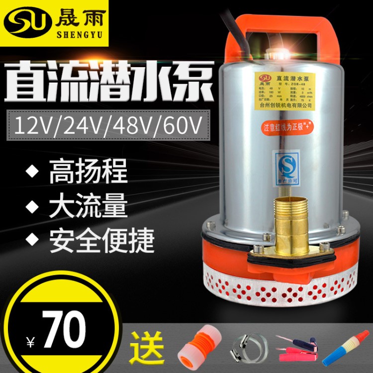 直流潛水泵抽水泵農(nóng)用12v48V60抽水機(jī)家用小微型電動電瓶車電水泵