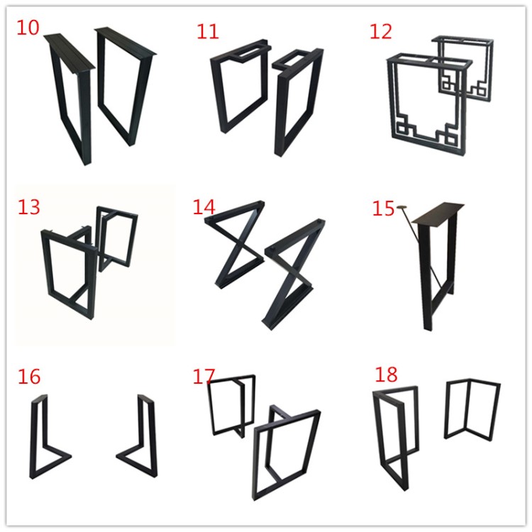 定制鐵藝桌腳餐桌腳客廳桌腳吧臺支撐架標(biāo)配腿大板桌電腦辦公