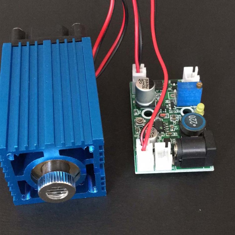 廠家藍光激光切割模組 450nm 3.5W大功率激光器12V 光斑可調