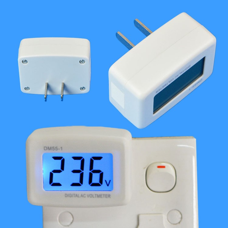 批發數字電壓表 液晶顯示LCD電壓表 數字式液晶儀表 插頭式電表