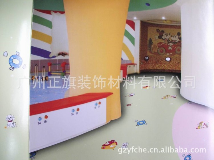 廣州供應(yīng)幼兒園專(zhuān)用卡通兒童PVC地板 2.4MM耐磨幼兒園PVC塑膠地板