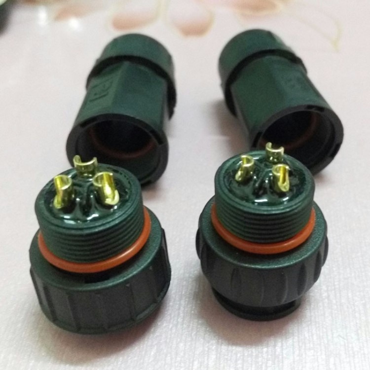 IP68直通防水接頭三45芯塑料電纜防水接頭短款尼龍防水連接器