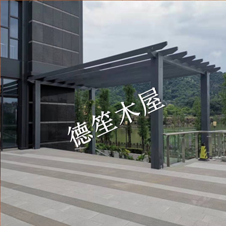 庭院防腐木露臺花架葡萄架 木質長廊架 戶外爬藤架定制批發廠家