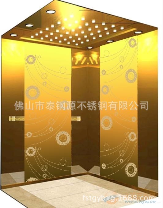 不銹鋼蝕刻電梯門套裝飾板彩色不銹鋼電梯蝕刻板轎廂裝潢T-DT030