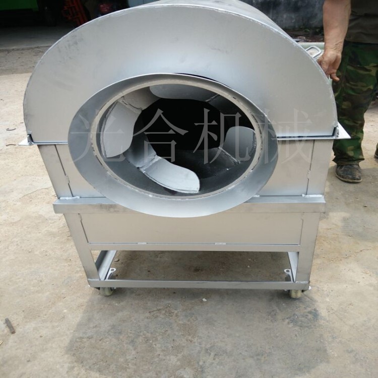 糖炒栗子滾筒炒貨機_小型瓜子花生大豆炒貨機