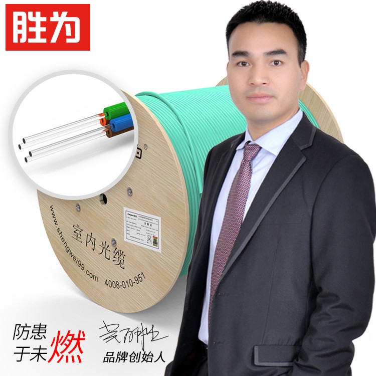 勝為廠家4芯萬兆室內(nèi)光纖光纜 OM3-300GJFJV/GJFJH束狀軟光纜