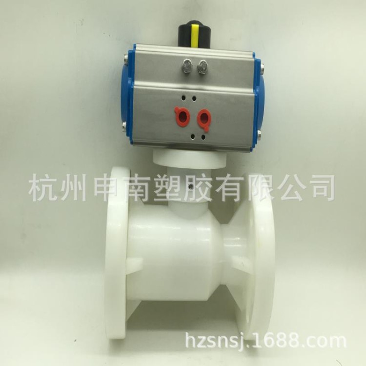 PP氣動(dòng)法蘭球閥 FRPP氣動(dòng)法蘭球閥 PP法蘭氣動(dòng)球閥