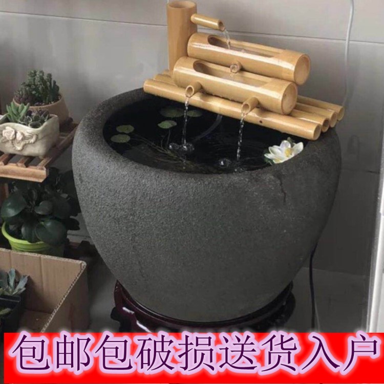 睡蓮養(yǎng)錦鯉金魚缸別墅客廳荷花缸 陶瓷缸家居庭院招財風(fēng)開放式中