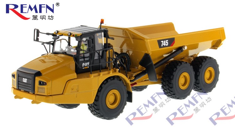 DM CAT 745 卡特彼勒鉸鏈式自卸車卡車合金工程車模型 1:50 85528