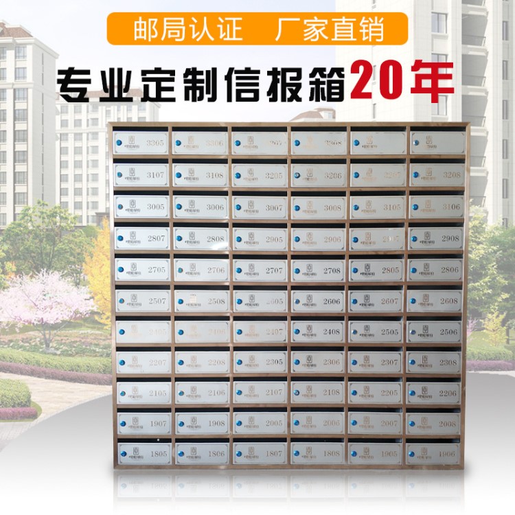 信報箱不銹鋼室外防雨信報箱現代智能小區別墅信奶箱郵筒掛墻落地