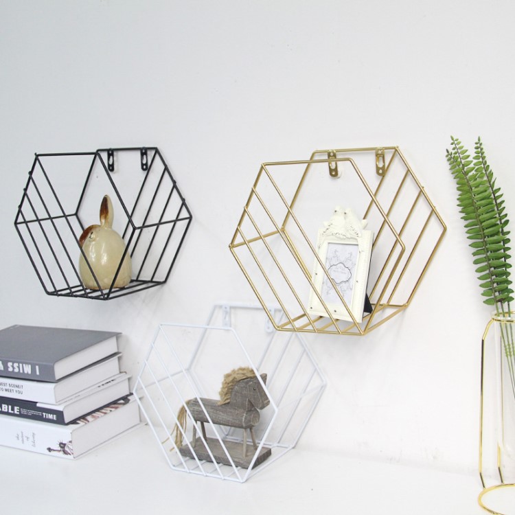 北歐ins創(chuàng)意鐵藝網(wǎng)格雜志架收納籃客廳掛墻式裝飾品壁掛飾整理架