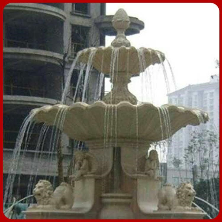 廠家直銷大型花崗巖石雕噴泉黃銹石噴泉流水戶外水景景觀小品雕塑