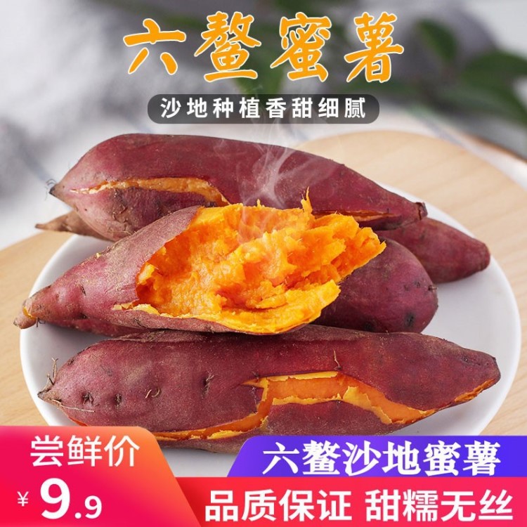 小紅薯兒童裝輔食新鮮六鰲沙地紅蜜薯地瓜番薯山芋現(xiàn)摘現(xiàn)發(fā)2斤