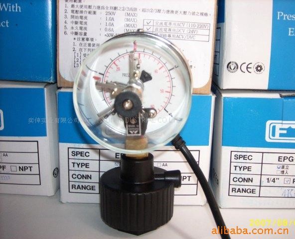供應(yīng)FTB電接點（隔膜）壓力表,EPG75電接點壓力表4KG接口1/2內(nèi)牙