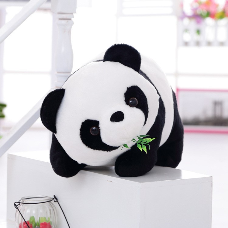 兒童節禮品玩具 趴趴熊吃竹子國寶大熊貓公仔玩具鑰匙扣掛件