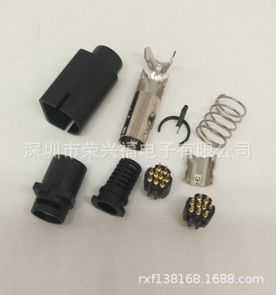 高品質(zhì) MINI DIN S端子9P公 小八件套插頭LOCK八件式9芯公電源插