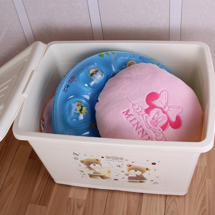 卡通繪圖收納箱塑料百納箱衣物儲(chǔ)納箱廠家直銷(xiāo)大中號(hào)