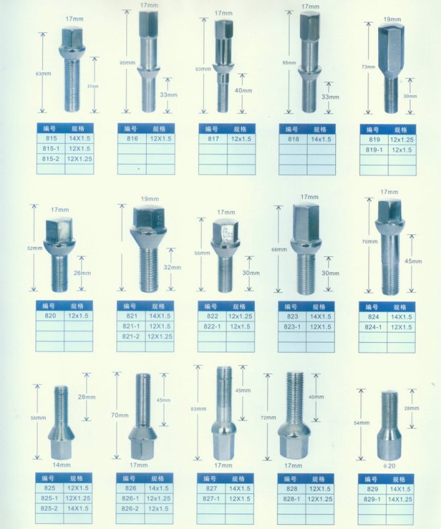 新款汽車(chē)改裝輪轂螺絲 輪胎螺絲 防盜螺母螺帽