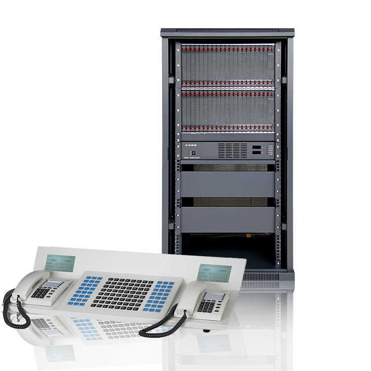 申甌電話程控調度機SOC8000程控調度機16外線1520分機含調度臺