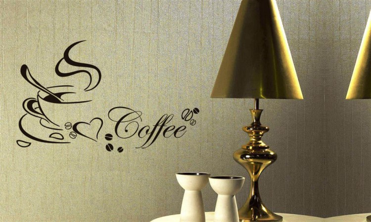 AW9092 咖啡coffee 客廳墻貼 裝飾墻貼紙新款墻紙 外貿(mào)新款批發(fā)
