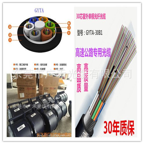 光纜 gysts-24b1 高速公路專用室外鎧裝24芯單模光纖光纜廠家直銷