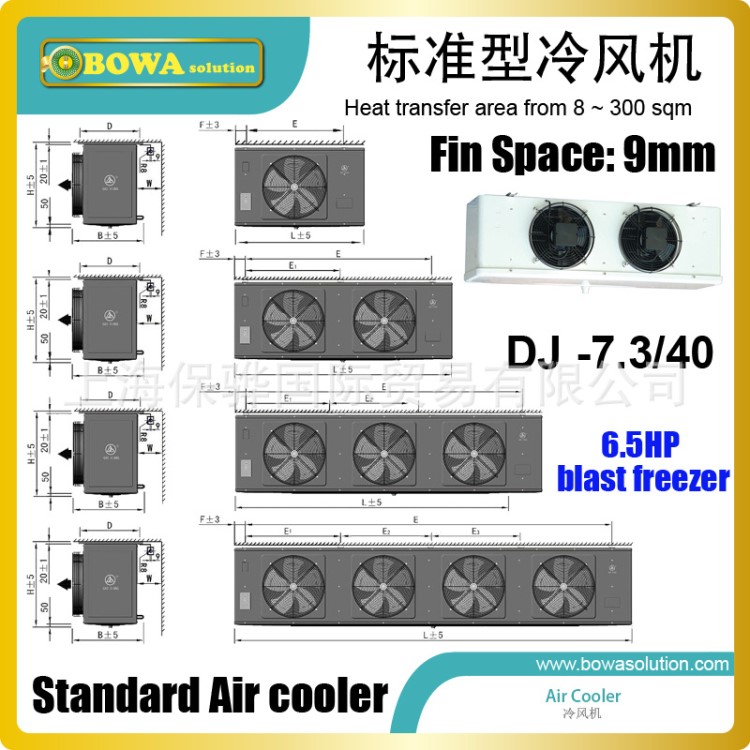 40平方冷風機（冷庫室內(nèi)機）匹配4TCS-8.2Y，HG4/465-4或H750CS