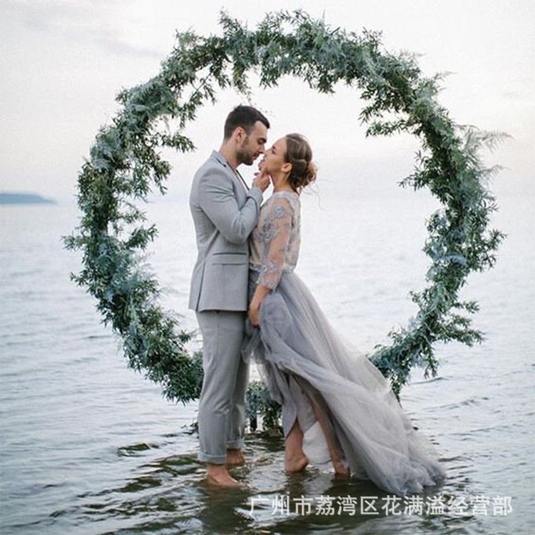 婚慶絹花拱門 新款全花門 開業(yè)慶典結(jié)婚花門架子 婚禮花門幸福門