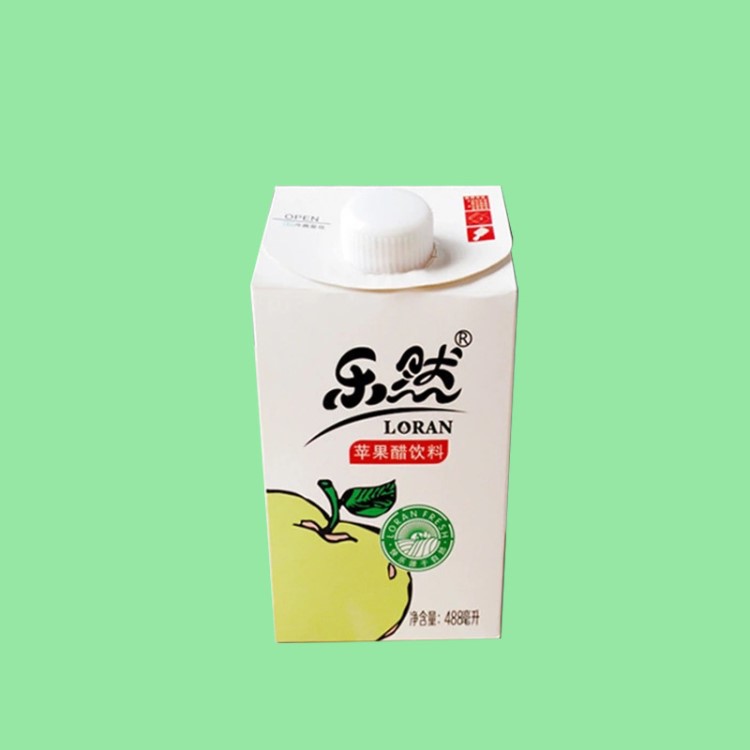 紙盒定做蘋(píng)果醋屋頂包裝盒 果汁飲料包裝盒 桑果醋樣品現(xiàn)貨200個(gè)