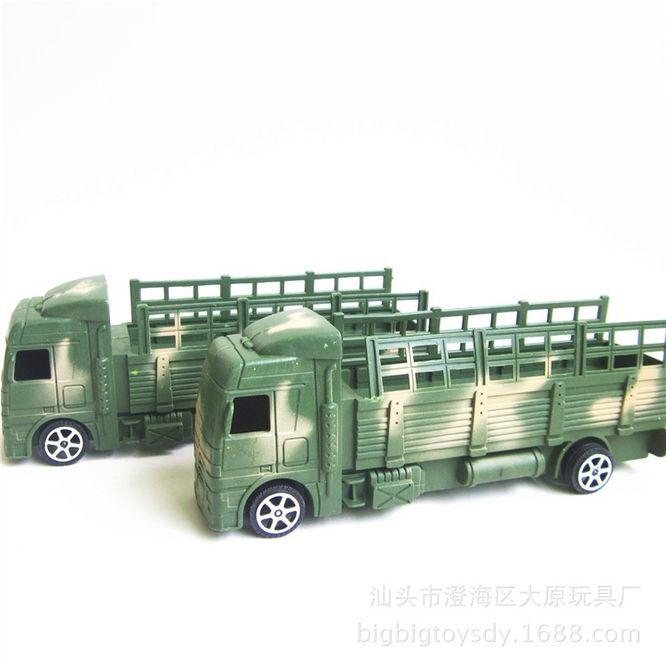 15厘米仿真軍事運(yùn)輸車 塑料模型軍車 沙盤車擺件 軍事卡車