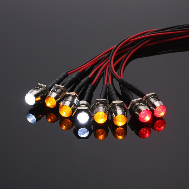 8LED 1/10 1/8車模車燈 5mm2紅光燈5mm2白光燈5mm4黃光燈