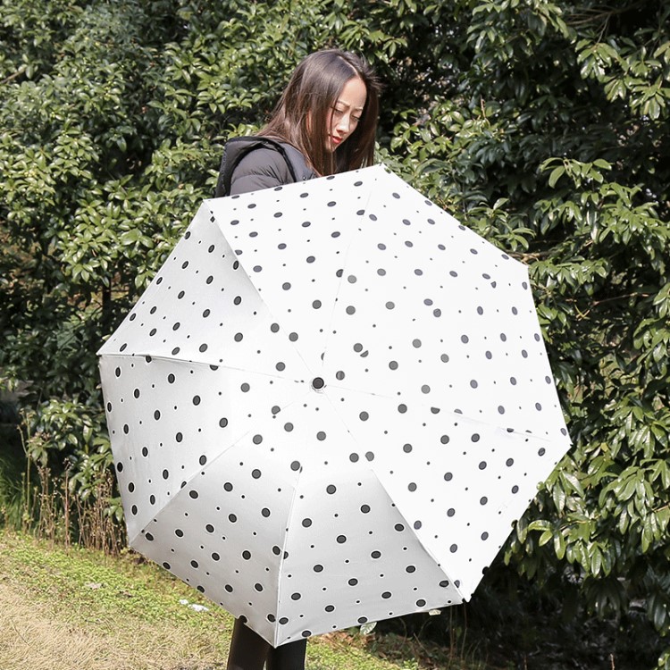 雨傘女折疊韓國小清新卡通可愛晴雨兩用三折傘防曬防紫外線太陽傘