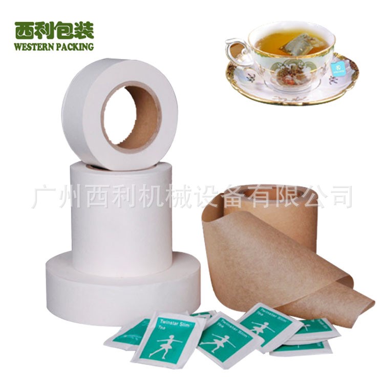 供應(yīng)熱封原色茶葉卷膜、袋泡茶包裝機(jī)專用濾紙 中草藥過濾包裝紙