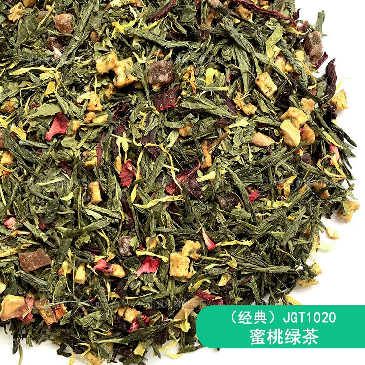 JGT1020 蜜桃綠茶 水蜜桃水果花茶茶飲 花果茶茶葉 綠茶散裝原料