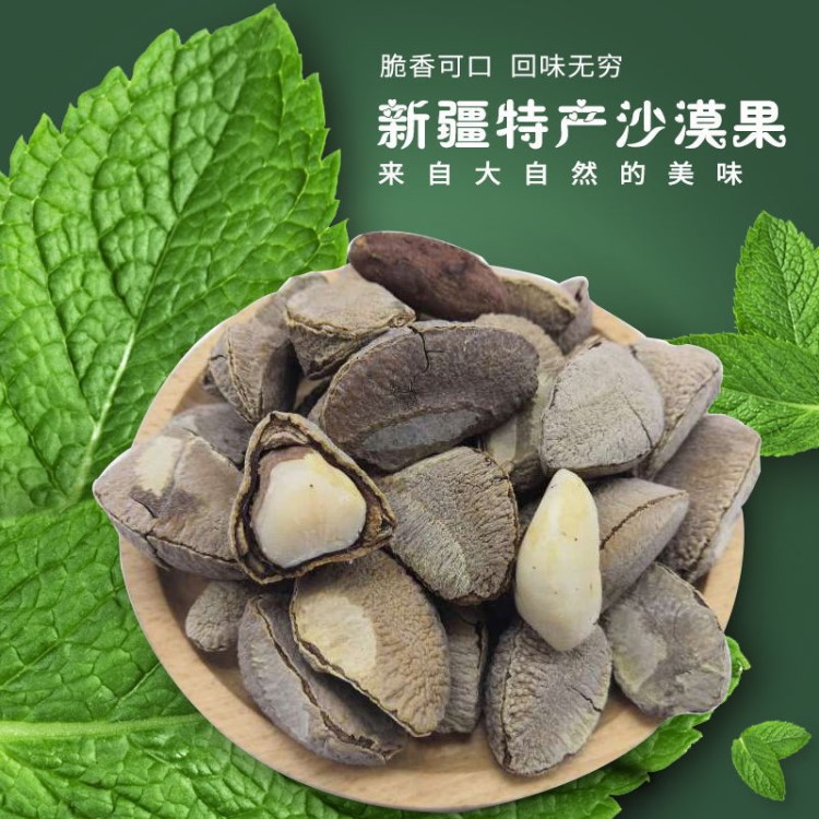 沙漠果鮑魚果美味堅果新疆沙漠果開心零食500克送開口器