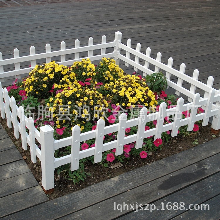 公園pvc草坪護(hù)欄 花園鋅鋼護(hù)欄 pvc護(hù)欄 綠化帶圍欄 草坪欄柵籬笆