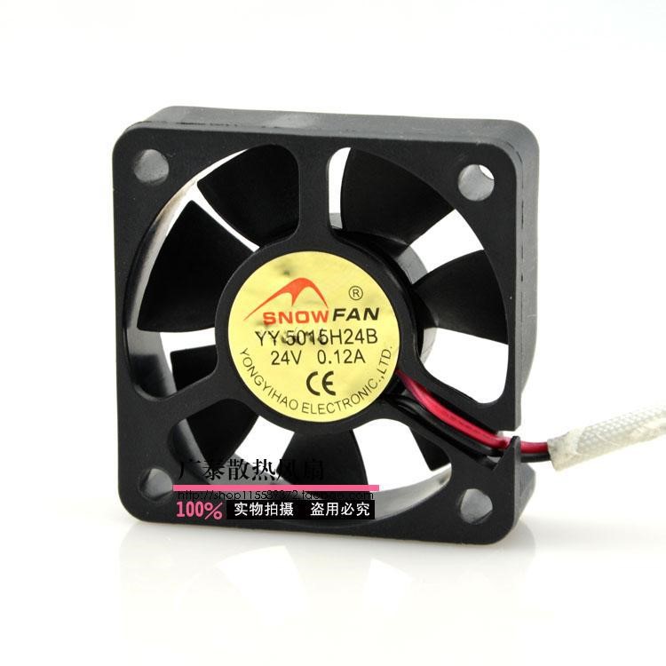 SNOWFAN YY5015H24B 5015散热风扇 5CM 24v 双滚珠 变频器风机