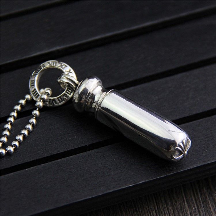 銀琪飾品 S925銀個(gè)性獨(dú)特子彈頭吊墜 男女款 復(fù)古泰銀項(xiàng)鏈掛件