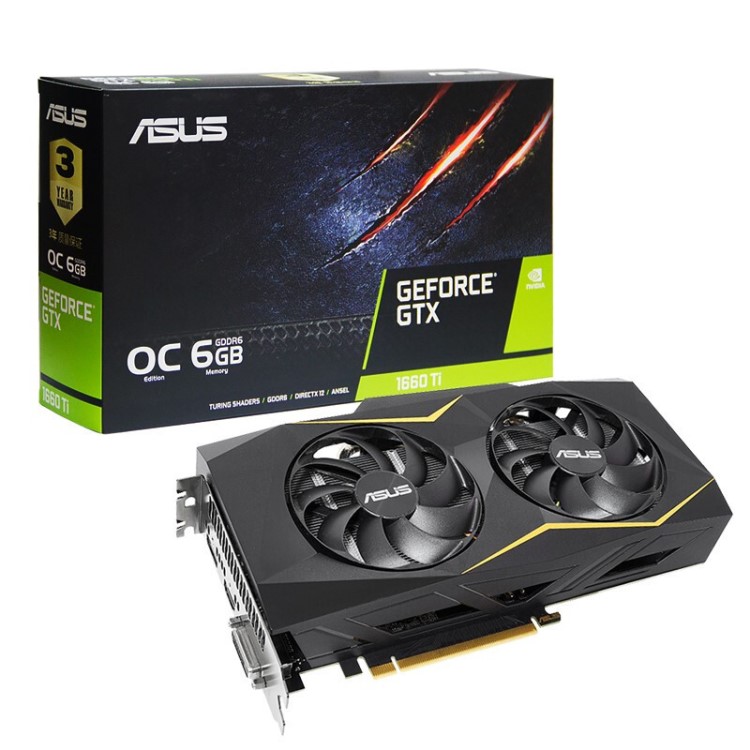 華碩（ASUS）GTX1660TI-O6G-GAMING 冰騎士 游戲電競顯卡