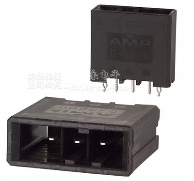 AMP/TE安普/泰科三菱電梯接插件D-3200直角3芯鍍金插座1-178136-2