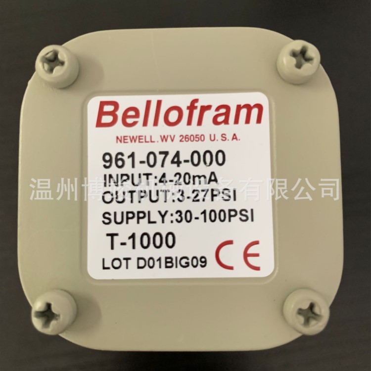 原裝美國BELLOFRAM百樂福T-1000系列電氣比例閥961-074-000