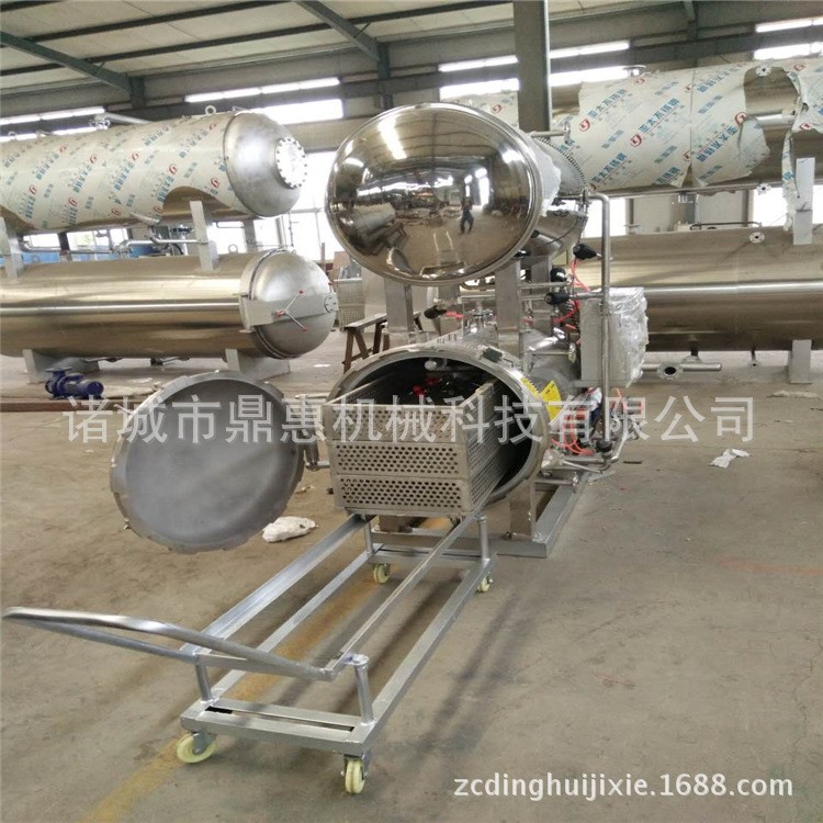 全自動(dòng)旋轉(zhuǎn)殺菌鍋 北海烤鴨蛋機(jī)器 真空臘腸高溫釜鍋