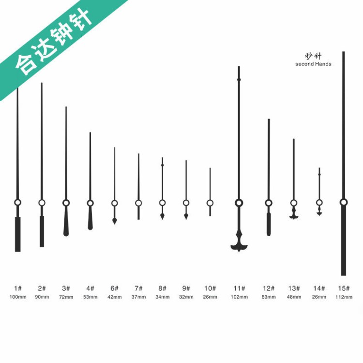 現(xiàn)貨指針 diy鐘表機芯指針配  件石英鐘掛鐘指針創(chuàng)意DIY鐘表指針