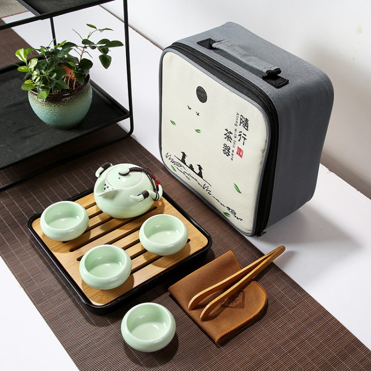商務(wù)禮品茶具logo定制 旅行茶具套裝 陶瓷功夫茶具開業(yè)禮品整套