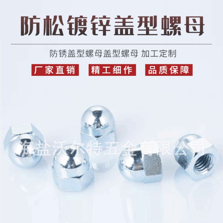 廠家批發  防松鍍鋅蓋型螺母 防銹蓋型螺母蓋型螺母 加工定制