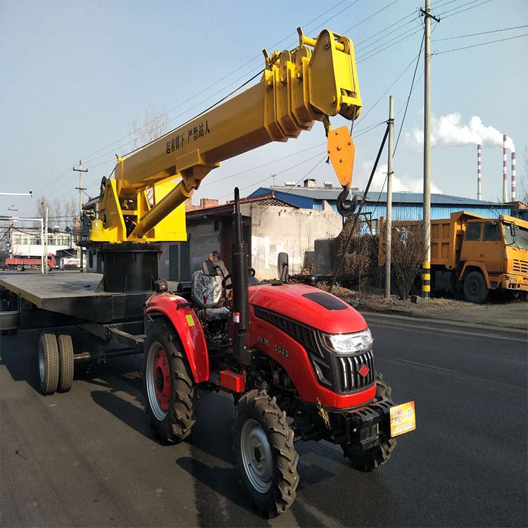 廠家直銷拖拉機(jī)平板吊車 建房農(nóng)用自卸吊定制款拖拉機(jī)隨車吊