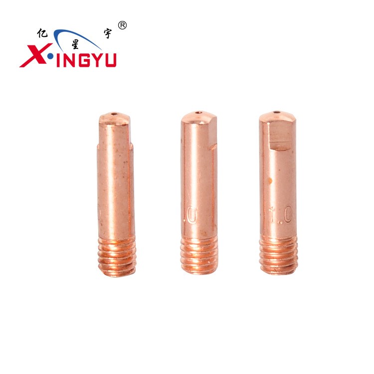 氣保焊機(jī)賓采爾紫銅導(dǎo)電嘴歐式導(dǎo)電咀0.81.0 1.2二氧氣保焊槍配件