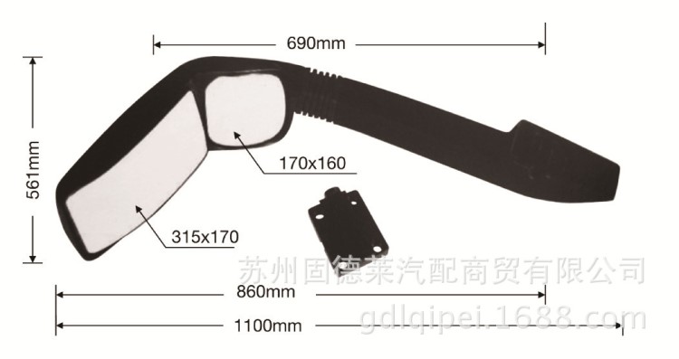 销售各款公交大巴客车等车型用倒车镜后视镜