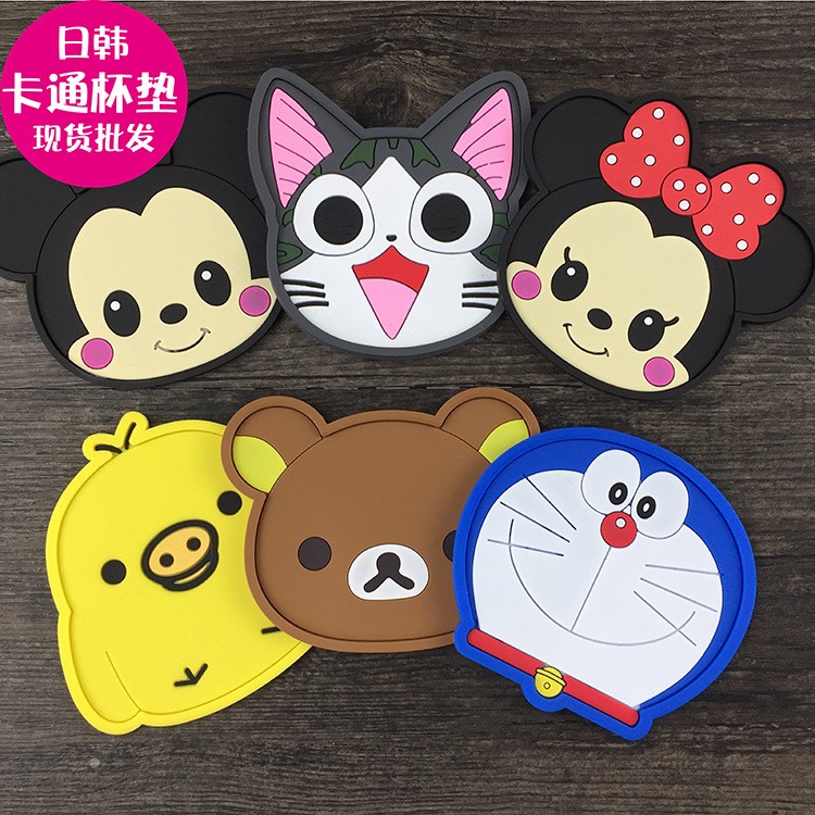 日韓 精美禮品杯墊定制 卡通硅膠隔熱墊 商務饋贈禮物定制