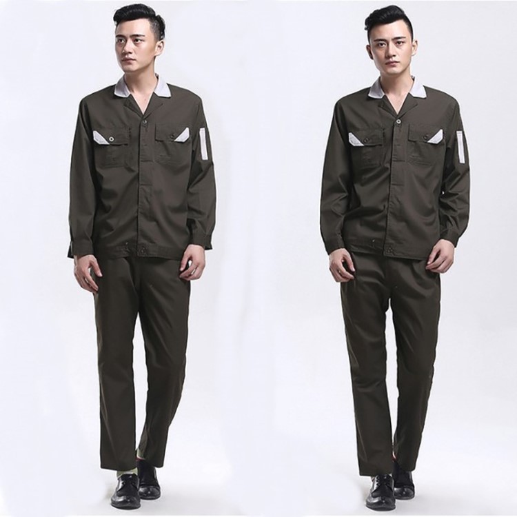 廠家直銷男女長袖工作服套裝工地工程汽修廠服勞保服裝可定制logo